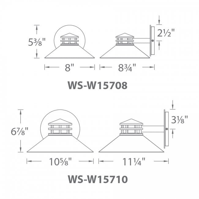 dweLED WS-W15708 Sodor 8" LED Outdoor Wall Sconce