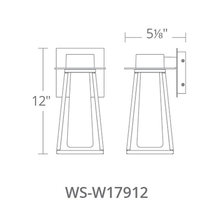 Modern Forms WS-W17912 Avant Garde 12" Tall LED Outdoor Wall Sconce