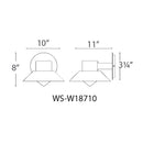 Modern Forms WS-W18710 Oslo 1-lt 10" LED Outdoor Wall Sconce