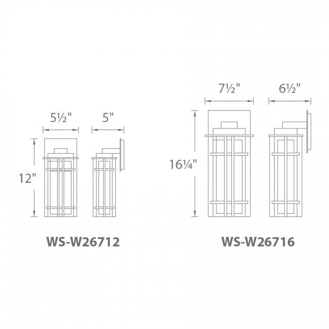 dweLED WS-W26716 Nest 16" Tall LED Outdoor Wall Sconce