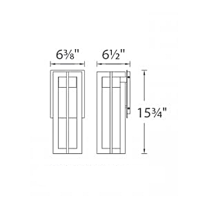 dweLED WS-W48616 Chamber 16" Tall LED Outdoor Wall Sconce