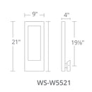 Modern Forms WS-W5521 Twilight 2-lt 21" Tall LED Outdoor Wall Light