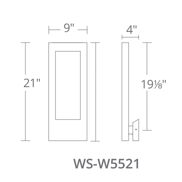 Modern Forms WS-W5521 Twilight 2-lt 21" Tall LED Outdoor Wall Light