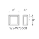 Modern Forms WS-W73608 Framed 1-lt 8" LED Outdoor Wall Sconce