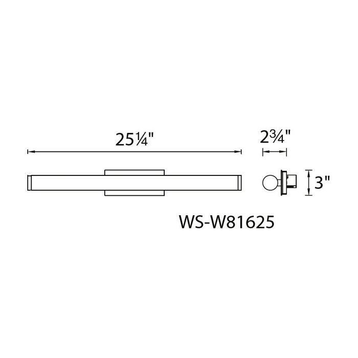 Modern Forms WS-W81625 Sabre 1-lt 25" LED Vanity Light