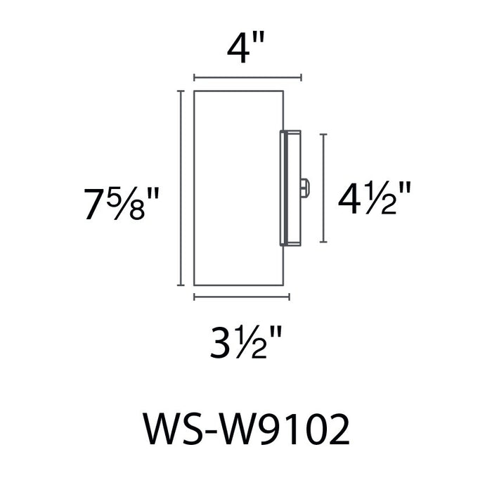 Modern Forms WS-W9102 Vessel 2-lt 8" Tall LED Outdoor Wall Sconce