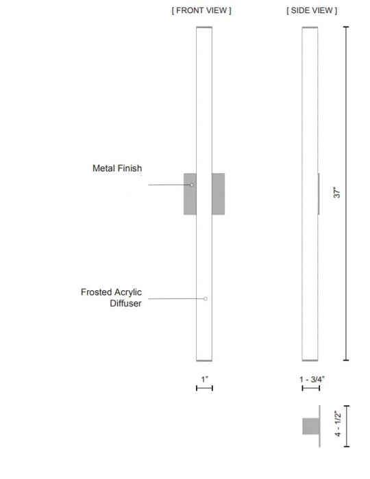 Kuzco WS10336 Vega 37" LED Wall Sconce
