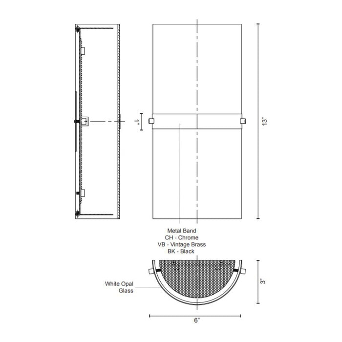 Kuzco WS3413 Harrow LED Wall Light