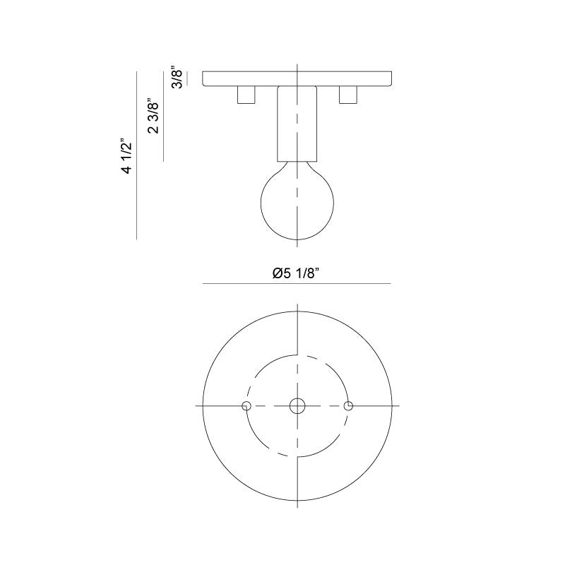 Matteo X54901 Kasa 1-lt 5" Flush Mount