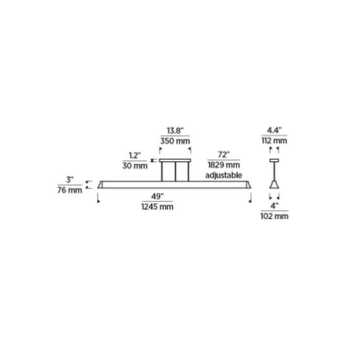 Tech 700LSZHN Zhane 49" LED Linear Suspension